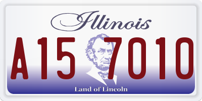 IL license plate A157010