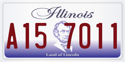 IL license plate A157011