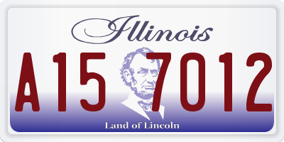 IL license plate A157012