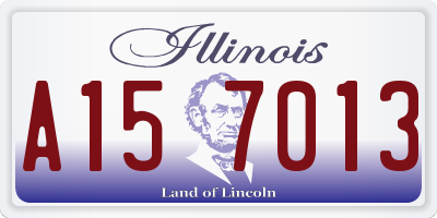IL license plate A157013