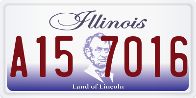 IL license plate A157016