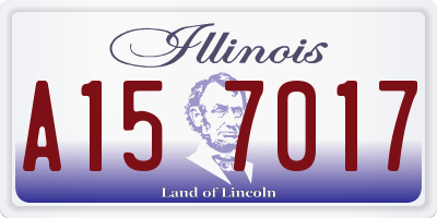 IL license plate A157017