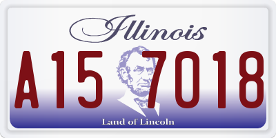 IL license plate A157018