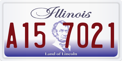IL license plate A157021