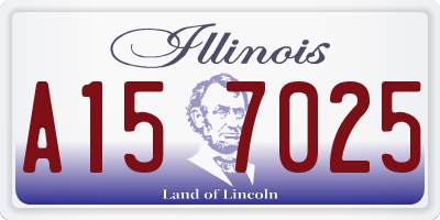 IL license plate A157025