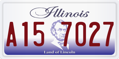 IL license plate A157027