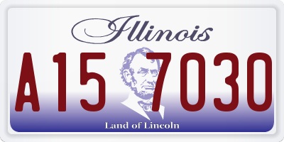 IL license plate A157030