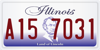 IL license plate A157031
