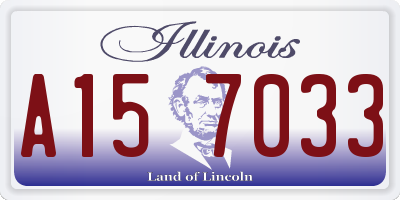 IL license plate A157033