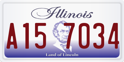 IL license plate A157034
