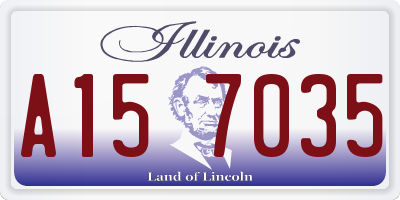 IL license plate A157035