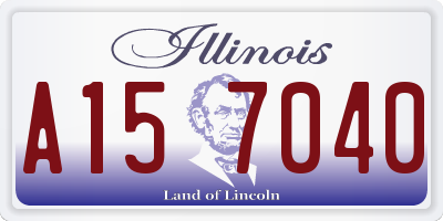 IL license plate A157040