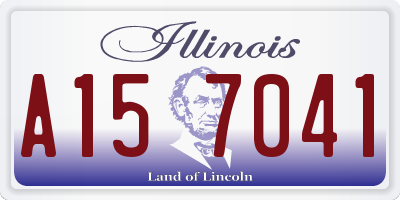 IL license plate A157041