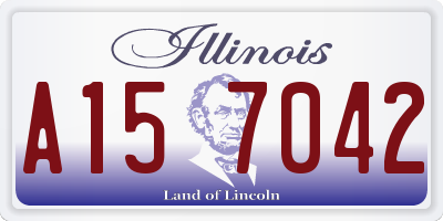 IL license plate A157042