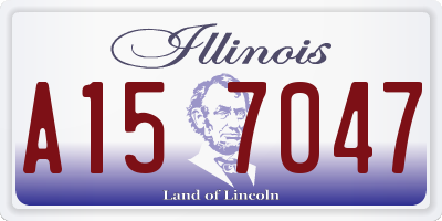 IL license plate A157047