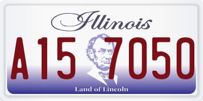 IL license plate A157050