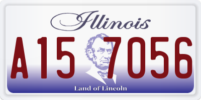 IL license plate A157056