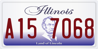 IL license plate A157068