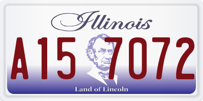 IL license plate A157072