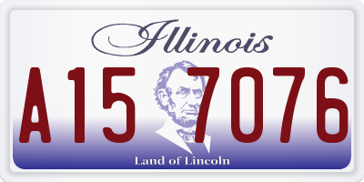 IL license plate A157076