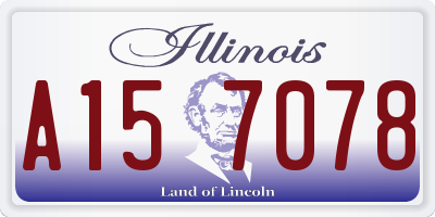 IL license plate A157078