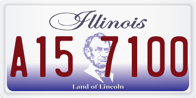 IL license plate A157100