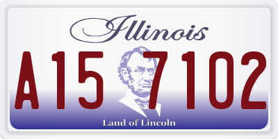 IL license plate A157102