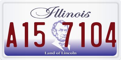 IL license plate A157104