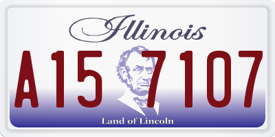IL license plate A157107