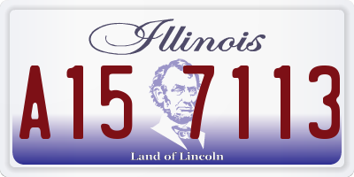 IL license plate A157113