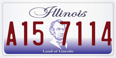 IL license plate A157114