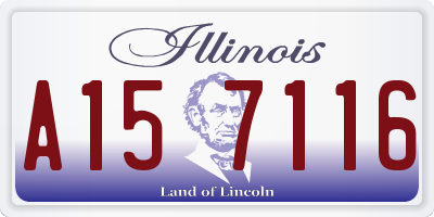 IL license plate A157116