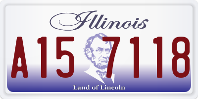 IL license plate A157118