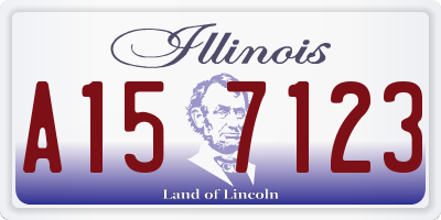 IL license plate A157123