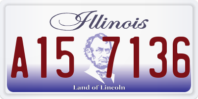 IL license plate A157136