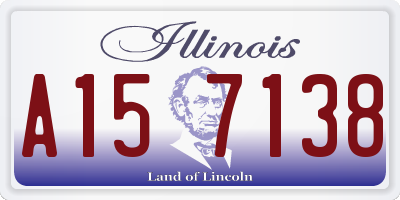 IL license plate A157138