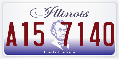 IL license plate A157140