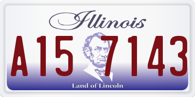 IL license plate A157143