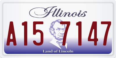 IL license plate A157147