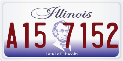 IL license plate A157152