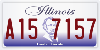 IL license plate A157157