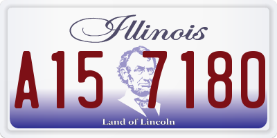 IL license plate A157180