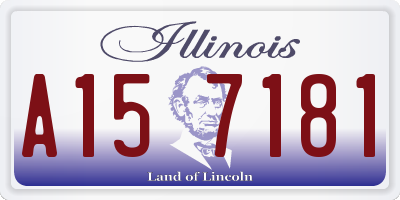 IL license plate A157181