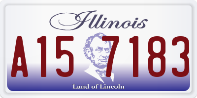 IL license plate A157183