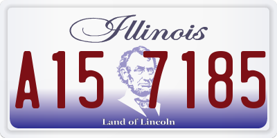 IL license plate A157185
