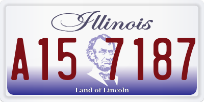 IL license plate A157187