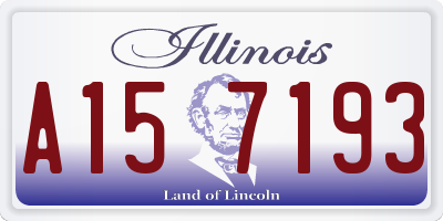 IL license plate A157193