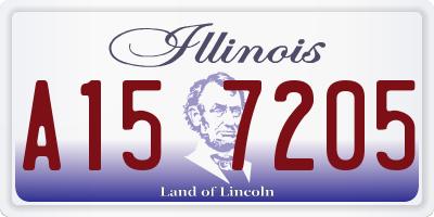IL license plate A157205