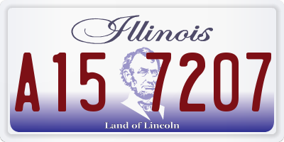 IL license plate A157207
