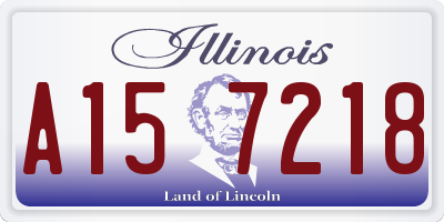 IL license plate A157218